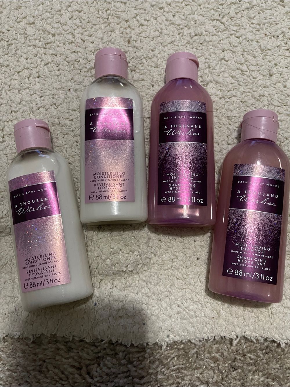 NEW- Bath & Body Works- A Thousand Wishes Shampoo & Conditioner travel size